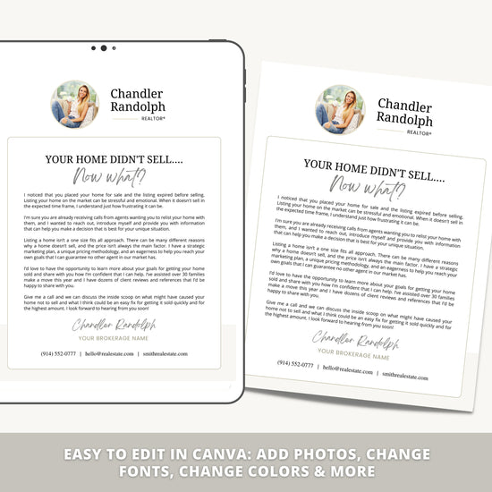 Real Estate Expired Listing Flyer | Real Estate Marketing | Canva Template | Real Estate Template | New Agent Flyer | Real Estate Postcard