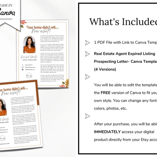 Fall Real Estate Expired Listing Flyer | Real Estate Marketing | Canva Template | Real Estate Template | Agent Flyer | Real Estate Postcard