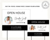 Real Estate Yard Open House Sign Template | For Sale Yard Sign | Customizable For Sale Signage | Open House Directional | Black Template