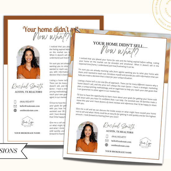 Fall Real Estate Expired Listing Flyer | Real Estate Marketing | Canva Template | Real Estate Template | Agent Flyer | Real Estate Postcard