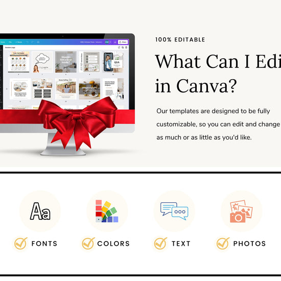 December Real Estate Captions & 31 Matching Real Estate Canva Posts | Real Estate Instagram Posts | Real Estate Marketing | Canva Template