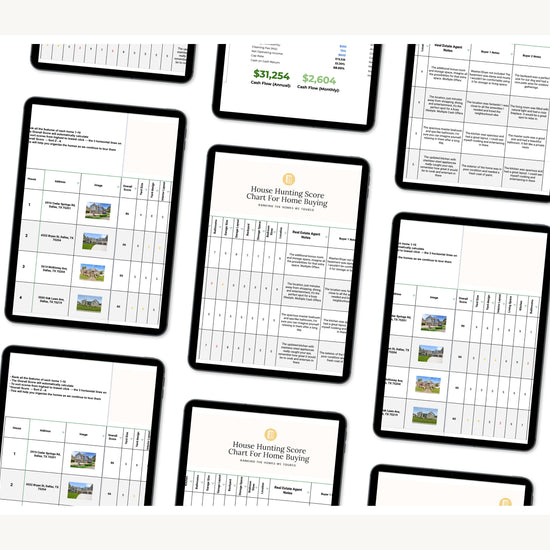 House Hunting Score Chart | House Hunting Schedule | Home Buyer Ranking System | Real Estate Marketing | Google Sheets | Home Buying System