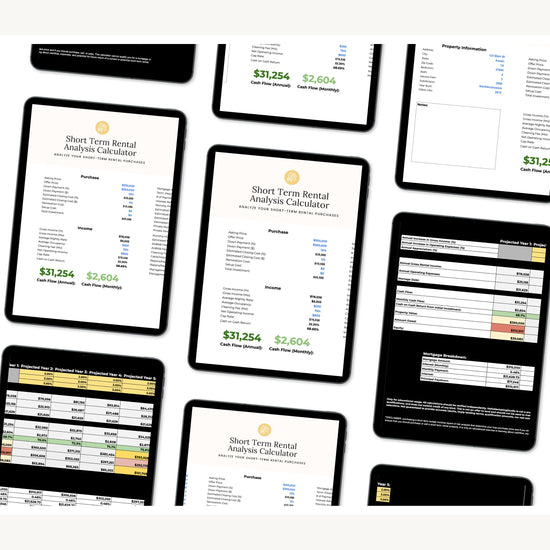 Short-Term Rental Analysis Calculator Tracker | Rental Tracking Spreadsheet | Rental Management | Rental Bookkeeping | Google Sheets | Rent