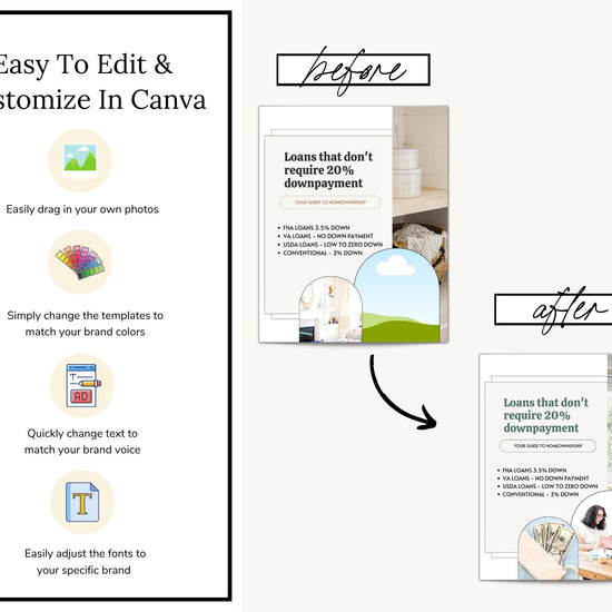 March Real Estate Captions & 31 Matching Real Estate Canva Posts | Real Estate Instagram Posts | Real Estate Marketing | Canva Template