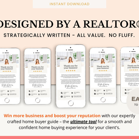 Client Review Request Textable Card | Real Estate Agent Marketing | Entrepreneur Client Testimonials | Canva Template | Referral Request