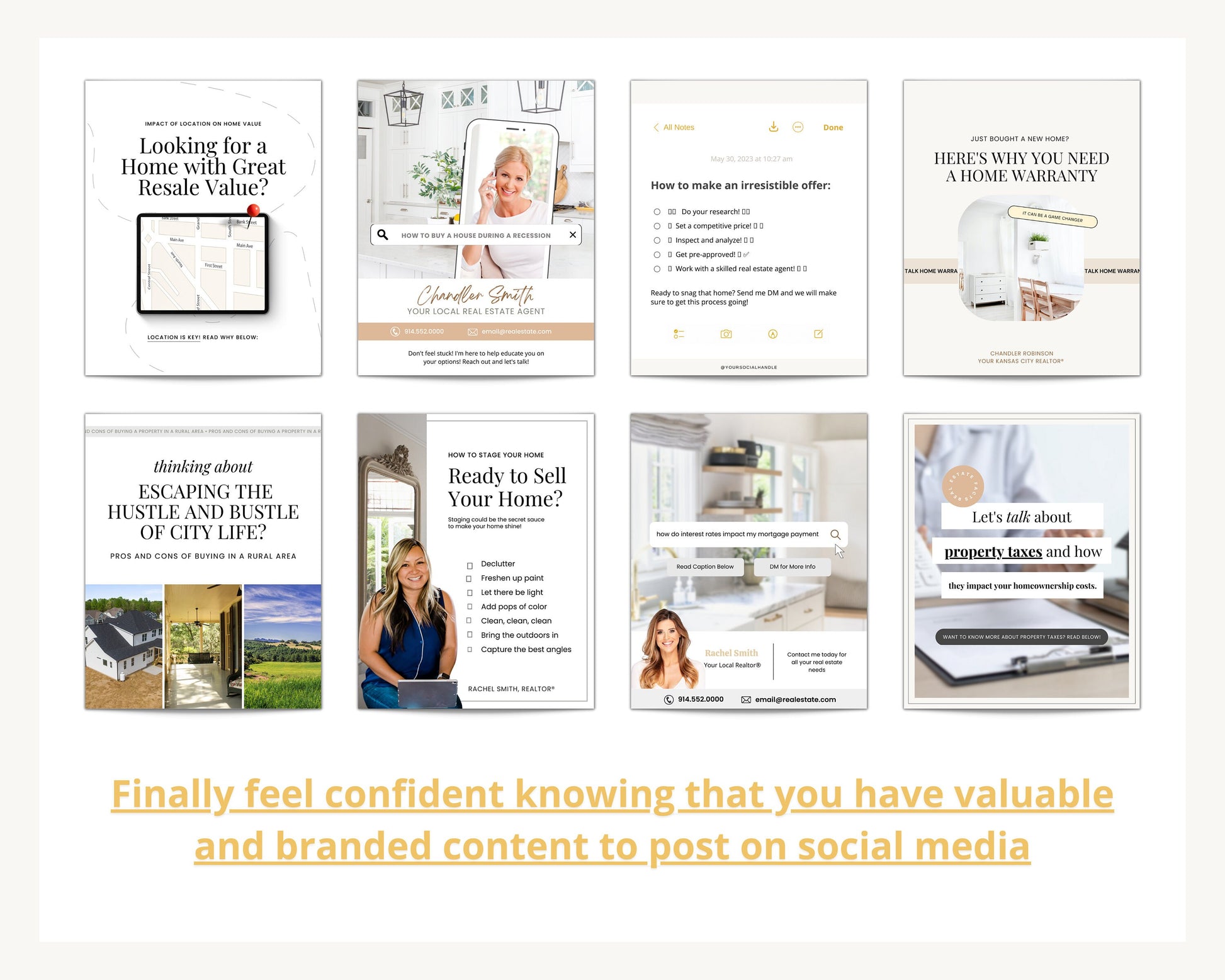 May Real Estate Captions & 31 Matching Real Estate Canva Posts | Real Estate Instagram Posts | Real Estate Marketing | Canva Template