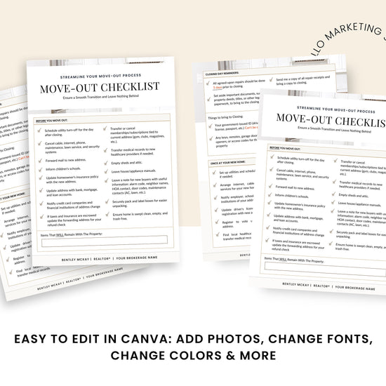 Real Estate Moving Checklist | Moving Guide | Printable Moving Checklist | Moving Checklist | Real Estate Marketing | Moving Flyer | To-Do