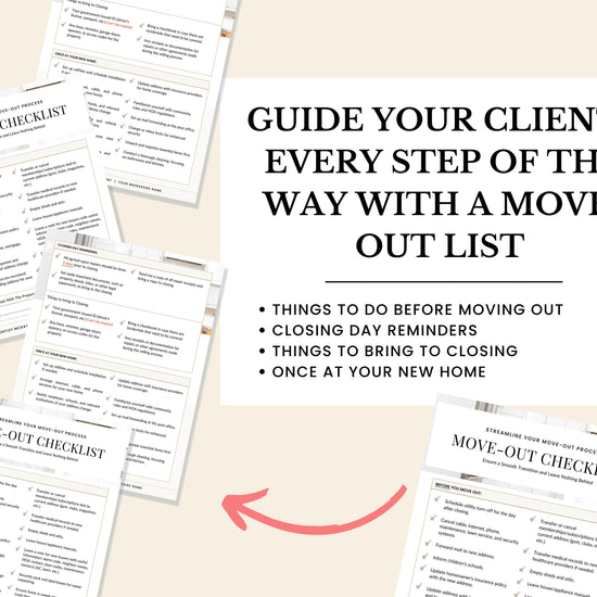 Real Estate Moving Checklist | Moving Guide | Printable Moving Checklist | Moving Checklist | Real Estate Marketing | Moving Flyer | To-Do