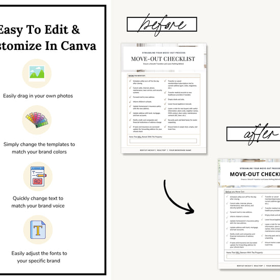Real Estate Moving Checklist | Moving Guide | Printable Moving Checklist | Moving Checklist | Real Estate Marketing | Moving Flyer | To-Do