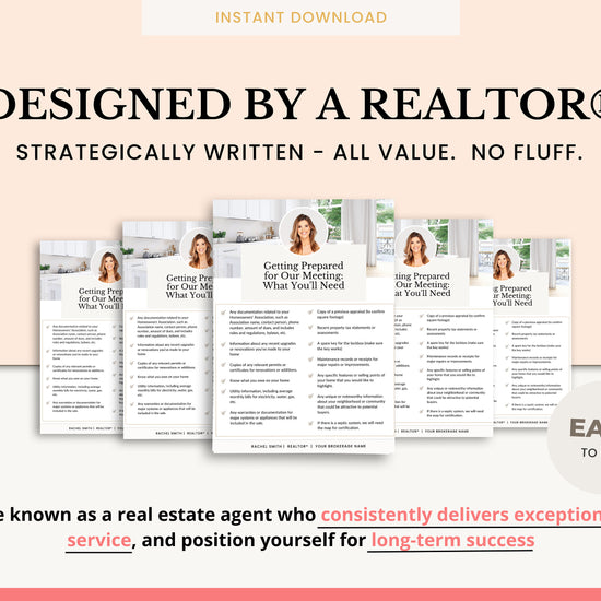 Real Estate Pre-Listing Checklist | Pre-Listing Checklist | Seller Resource | Pre Listing Seller Checklist | Real Estate Marketing Resource