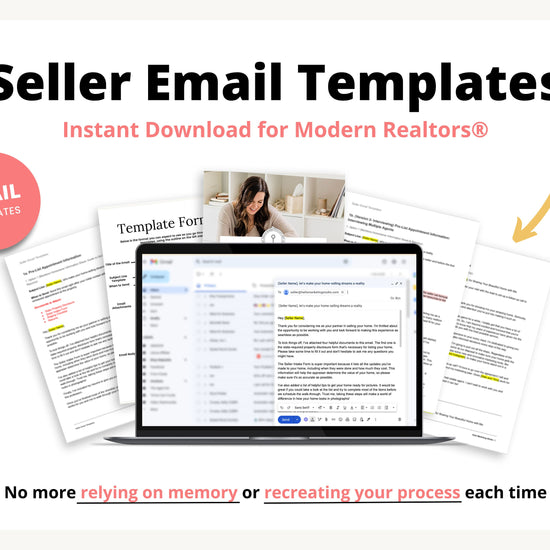 21 Seller Email Template | Real Estate Agents | Home Seller | Email Templates | Pre-List to Closing | Real Estate Email System | Seller