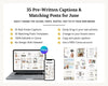 June 35 Real Estate Captions & 35 Real Estate Canva Posts | Real Estate Agent Social Media Posts | Real Estate Marketing | Canva Template