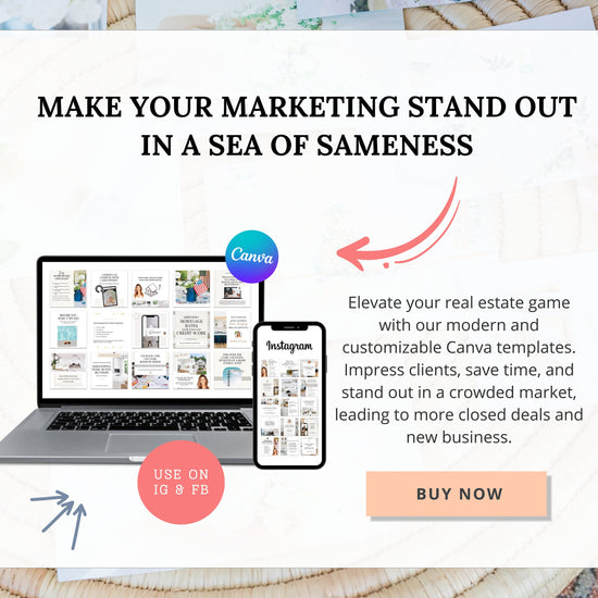 July 31 Real Estate Captions & 31 Real Estate Canva Posts | Real Estate Agent Social Media Posts | Real Estate Marketing | Canva Template