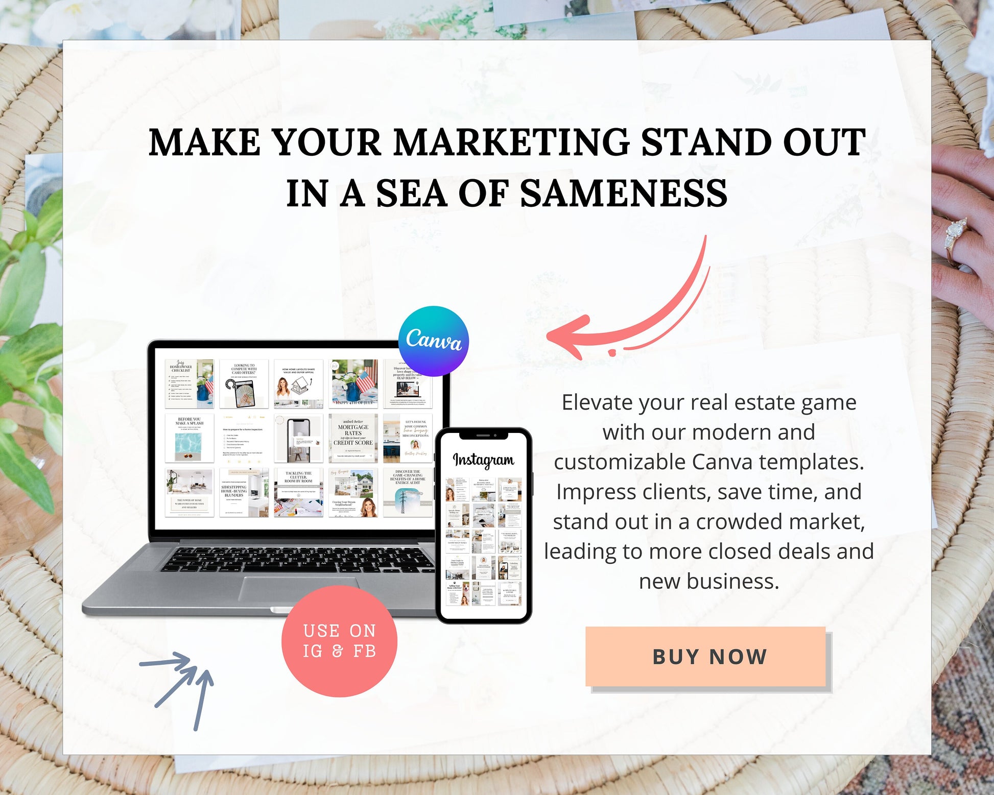 July 31 Real Estate Captions & 31 Real Estate Canva Posts | Real Estate Agent Social Media Posts | Real Estate Marketing | Canva Template