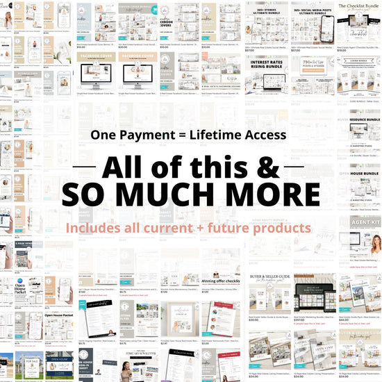 The Entire Shop Bundle | Real Estate Marketing | Seller Guide | Buyer Guide | Real Estate Flyers | Real Estate Instagram Social Media Posts