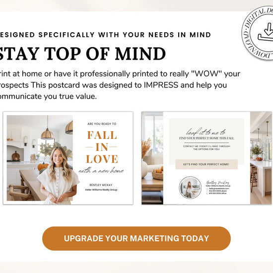 Real Estate Fall Postcard | Pumpkin Spice Real Estate | Real Estate Marketing | Fall Newsletter | Autumn Mailer | Fall Farming Card | Canva