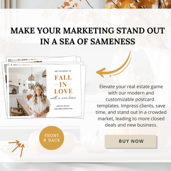Real Estate Fall Postcard | Pumpkin Spice Real Estate | Real Estate Marketing | Fall Newsletter | Autumn Mailer | Fall Farming Card | Canva