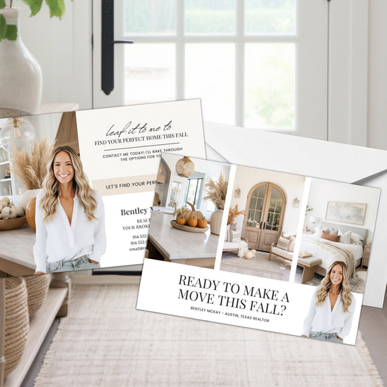 Real Estate Fall Postcard | Pumpkin Spice Real Estate | Real Estate Marketing | Fall Newsletter | Autumn Mailer | Fall Farming Card | Canva