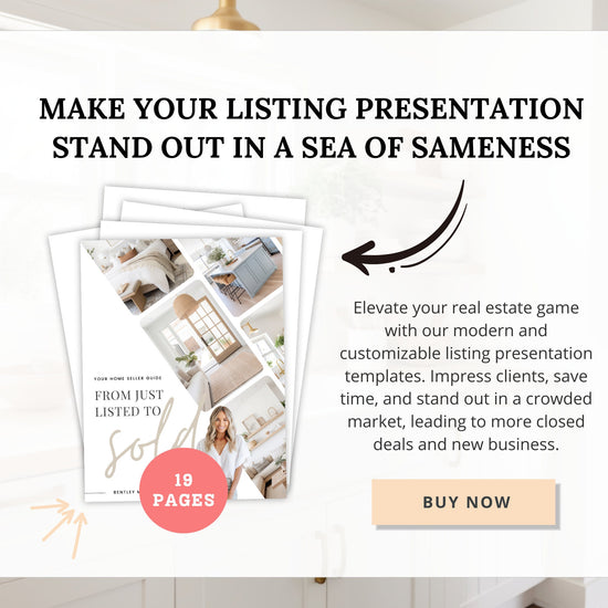 Real Estate Listing Presentation | Real Estate Marketing | Home Seller Guide | Listing Packet | CMA Packet | Prelisting Packet Canva | Buyer
