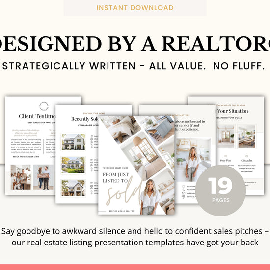 Real Estate Listing Presentation | Real Estate Marketing | Home Seller Guide | Listing Packet | CMA Packet | Prelisting Packet Canva | Buyer