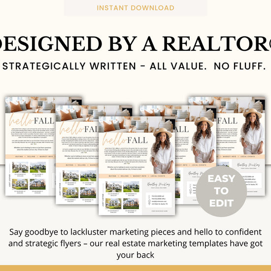 Fall Real Estate Flyer | Real Estate Marketing | Canva Template | Real Estate Template | Autumn | Real Estate Post | Pumpkin Spice | Card