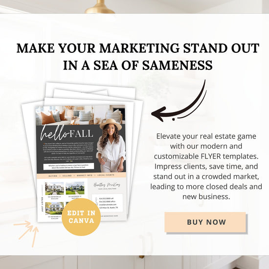 Fall Real Estate Flyer | Real Estate Marketing | Canva Template | Real Estate Template | Autumn | Real Estate Post | Pumpkin Spice | Card