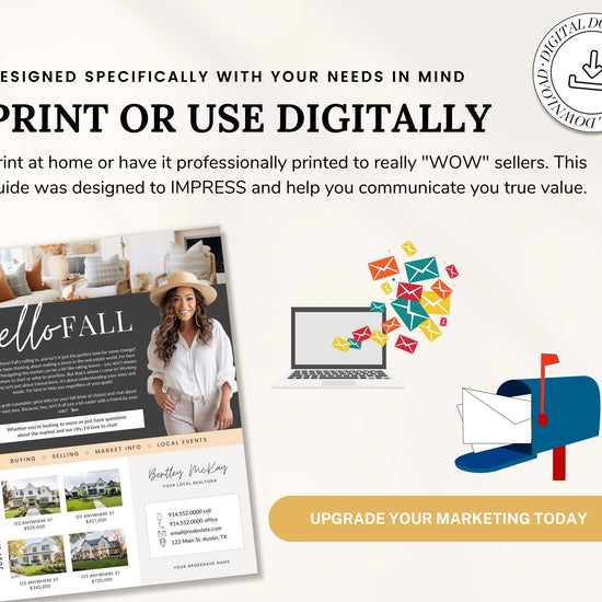 Fall Real Estate Flyer | Real Estate Marketing | Canva Template | Real Estate Template | Autumn | Real Estate Post | Pumpkin Spice | Card