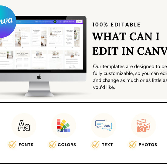 Home Seller Questionnaire for Real Estate Agents | Realtor Marketing Material | Canva Template | Seller Guide | Client Home Guide | Seller