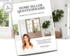Home Seller Questionnaire for Real Estate Agents | Realtor Marketing Material | Canva Template | Seller Guide | Client Home Guide | Seller