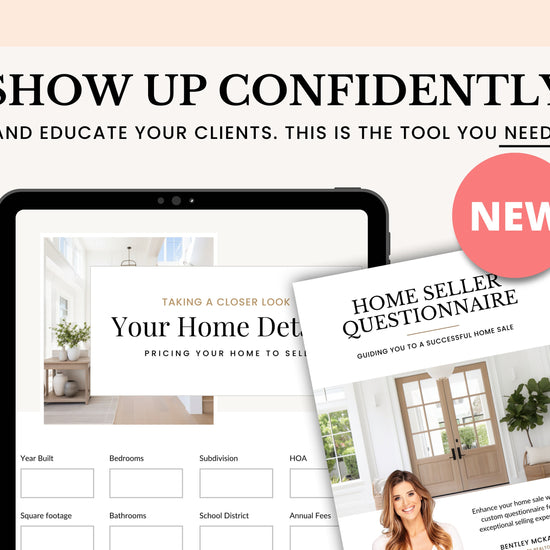 Home Seller Questionnaire for Real Estate Agents | Realtor Marketing Material | Canva Template | Seller Guide | Client Home Guide | Seller