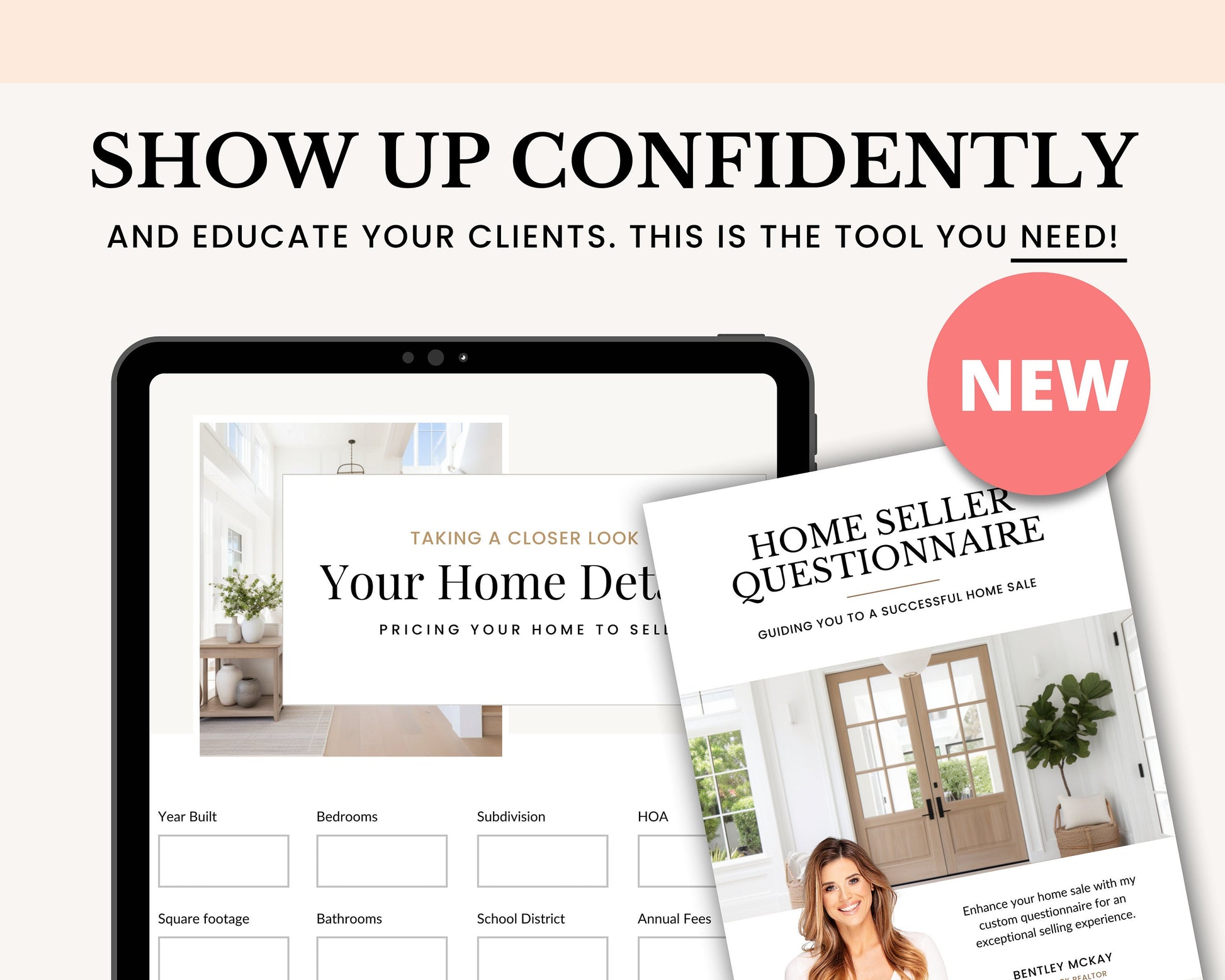 Home Seller Questionnaire for Real Estate Agents | Realtor Marketing Material | Canva Template | Seller Guide | Client Home Guide | Seller