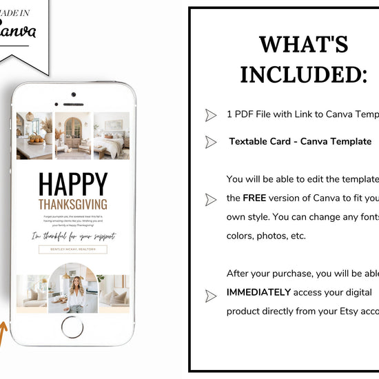 Fall Digital Textable Card for Real Estate| Textable Pumpkin Spice | Fall Real Estate Marketing | Autumn | Canva Real Estate Marketing