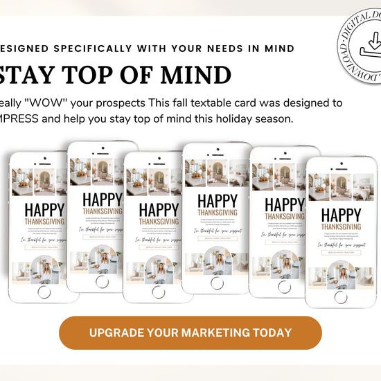Fall Digital Textable Card for Real Estate| Textable Pumpkin Spice | Fall Real Estate Marketing | Autumn | Canva Real Estate Marketing