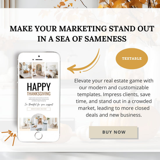 Fall Digital Textable Card for Real Estate| Textable Pumpkin Spice | Fall Real Estate Marketing | Autumn | Canva Real Estate Marketing