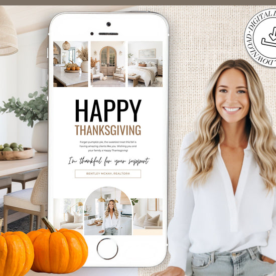 Fall Digital Textable Card for Real Estate| Textable Pumpkin Spice | Fall Real Estate Marketing | Autumn | Canva Real Estate Marketing