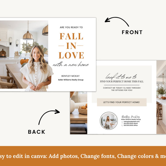 Real Estate Fall Postcard | Pumpkin Spice Real Estate | Real Estate Marketing | Fall Newsletter | Autumn Mailer | Fall Farming Card | Canva