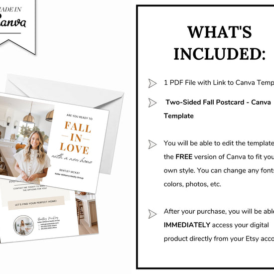 Real Estate Fall Postcard | Pumpkin Spice Real Estate | Real Estate Marketing | Fall Newsletter | Autumn Mailer | Fall Farming Card | Canva