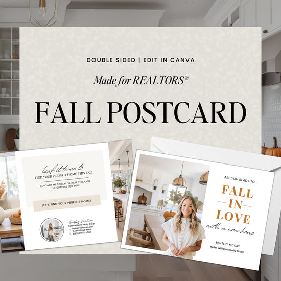 Real Estate Fall Postcard | Pumpkin Spice Real Estate | Real Estate Marketing | Fall Newsletter | Autumn Mailer | Fall Farming Card | Canva