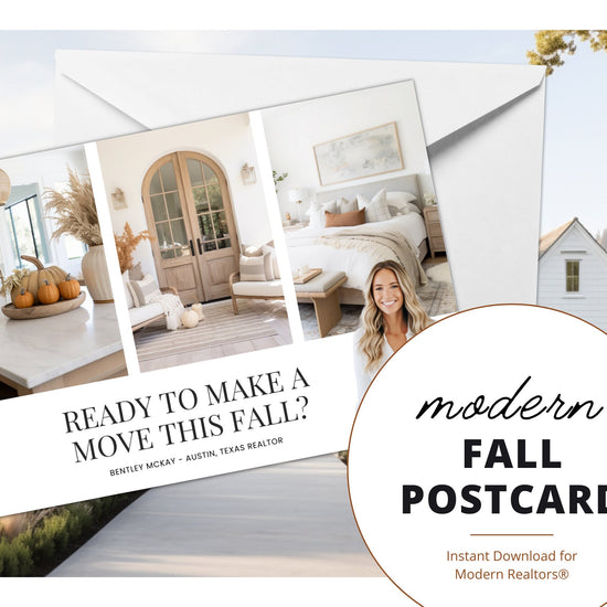 Real Estate Fall Postcard | Pumpkin Spice Real Estate | Real Estate Marketing | Fall Newsletter | Autumn Mailer | Fall Farming Card | Canva