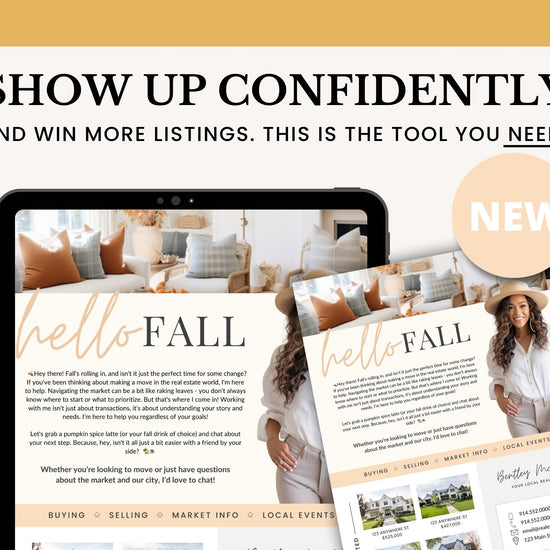 Fall Real Estate Flyer | Real Estate Marketing | Canva Template | Real Estate Template | Autumn | Real Estate Post | Pumpkin Spice | Card