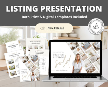 Real Estate Listing Presentation | Digital Listing Presentation | Printable Home Seller Guide | Pre-Listing Guide | Real Estate Marketing