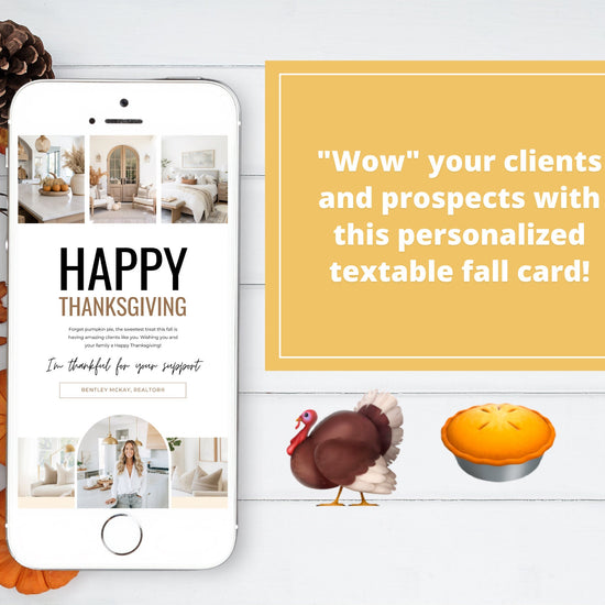 Fall Digital Textable Card for Real Estate| Textable Pumpkin Spice | Fall Real Estate Marketing | Autumn | Canva Real Estate Marketing