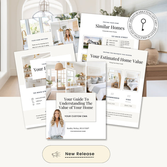 Home Equity Report | CMA Packet Clients | Comparative Market Analysis | Listing Presentation | Seller Guide Real Estate Prospecting | Canva