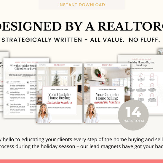 Holidays Real Estate Seller Guide & Home Buyer Guide Bundle | Real Estate Marketing | Home Seller Guide | Lead Magnets | Holiday Lead Generation | Holiday Home Seller and Buyer Lead Magnets