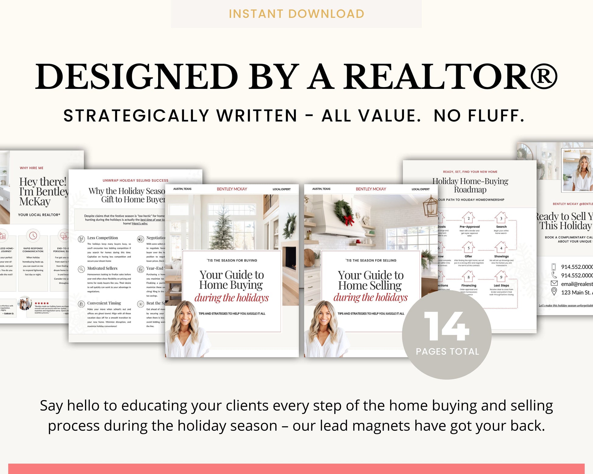 Holidays Real Estate Seller Guide & Home Buyer Guide Bundle | Real Estate Marketing | Home Seller Guide | Lead Magnets | Holiday Lead Generation | Holiday Home Seller and Buyer Lead Magnets