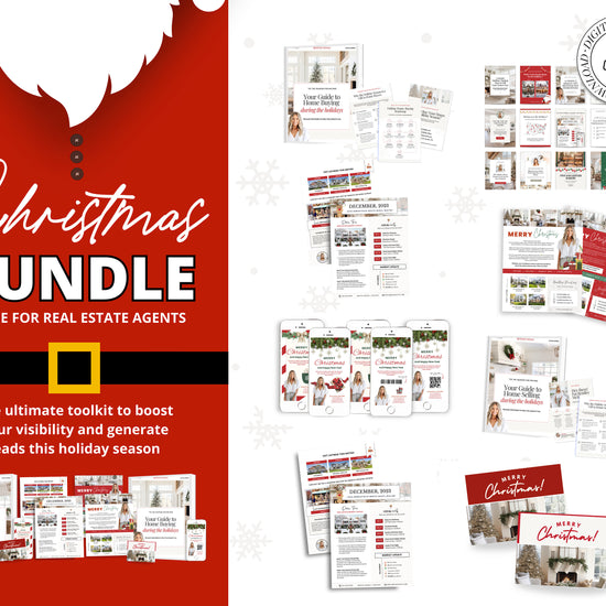 Christmas Real Estate Bundle | Real Estate Marketing Canva Templates | Real Estate Social Media Posts | Winter Holiday Real Estate | Holiday