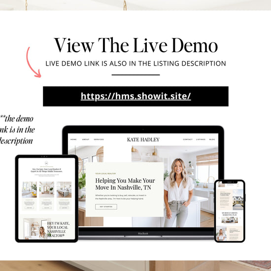 Real Estate Showit Website | Real Estate Agent Website Template | Showit Website Template | Website for Real Estate Marketing | Real Estate