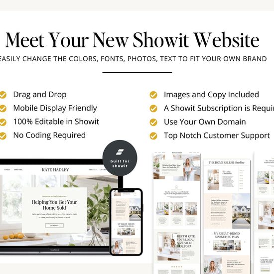 Real Estate Showit Website | Real Estate Agent Website Template | Showit Website Template | Website for Real Estate Marketing | Real Estate