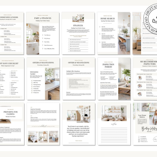Real Estate Home Buyer Guide | Buyer Packet | Digital Home Buyer Presentation | Real Estate Canva Template | Buyer Roadmap | Buyer Roadmap