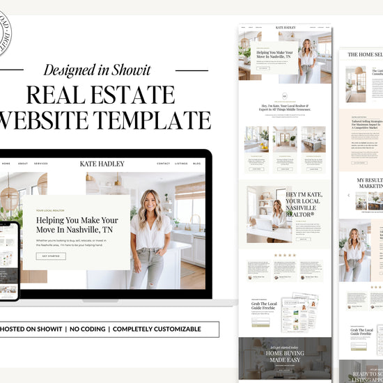 Real Estate Showit Website | Real Estate Agent Website Template | Showit Website Template | Website for Real Estate Marketing | Real Estate